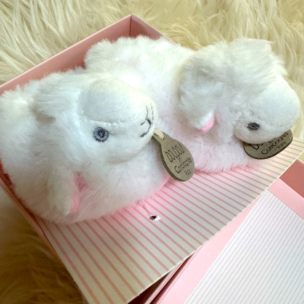 Doudou et Compagnie Paries Lamb Baby Booties Slippers Infant Footwear Newborn